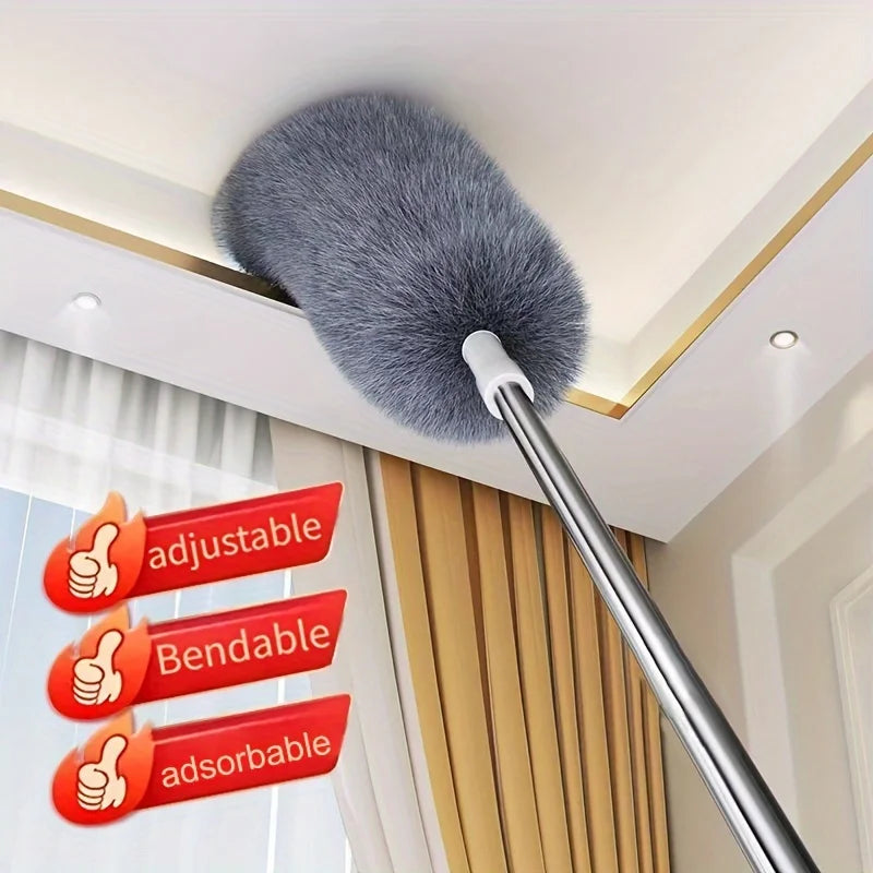Adjustable Bendable Microfiber Duster Washable Reusable Cleaning Tool for High Ceilings Furniture and Cars Dusters for Cleaning