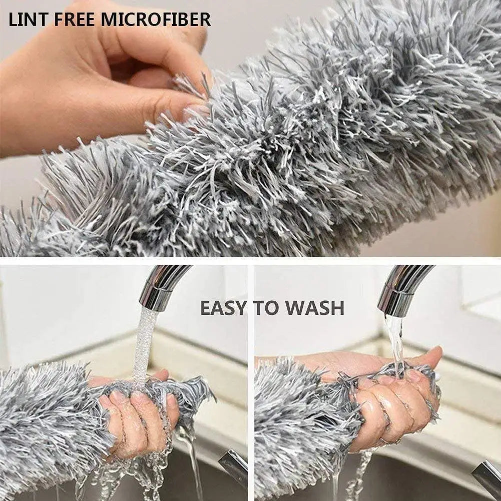 Adjustable Bendable Microfiber Duster Washable Reusable Cleaning Tool for High Ceilings Furniture and Cars Dusters for Cleaning