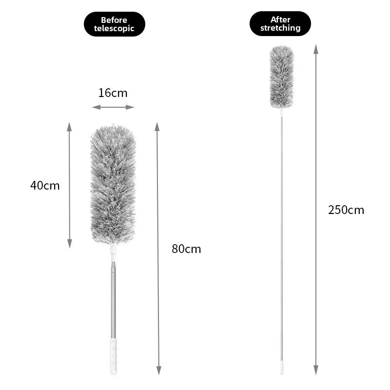 Adjustable Bendable Microfiber Duster Washable Reusable Cleaning Tool for High Ceilings Furniture and Cars Dusters for Cleaning