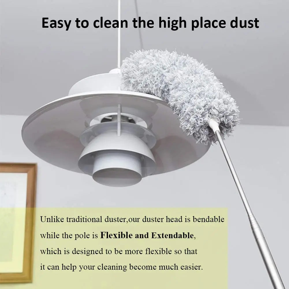Adjustable Bendable Microfiber Duster Washable Reusable Cleaning Tool for High Ceilings Furniture and Cars Dusters for Cleaning