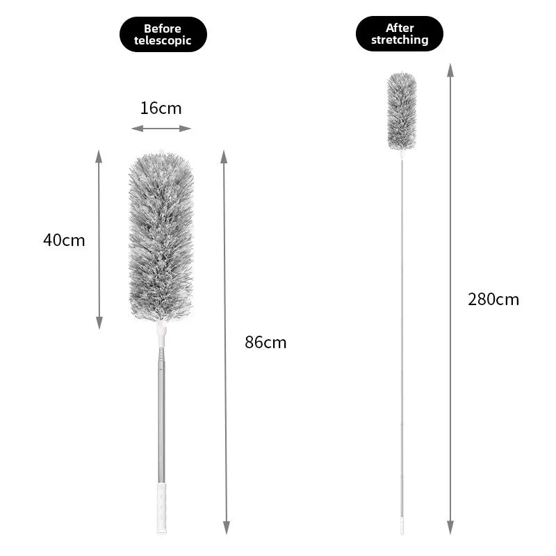 Adjustable Bendable Microfiber Duster Washable Reusable Cleaning Tool for High Ceilings Furniture and Cars Dusters for Cleaning