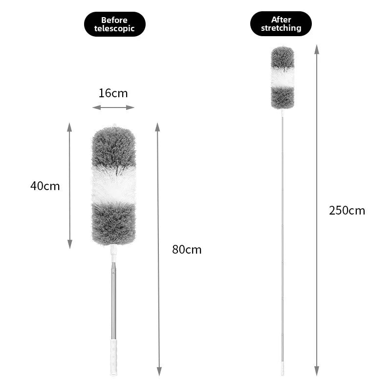 Adjustable Bendable Microfiber Duster Washable Reusable Cleaning Tool for High Ceilings Furniture and Cars Dusters for Cleaning