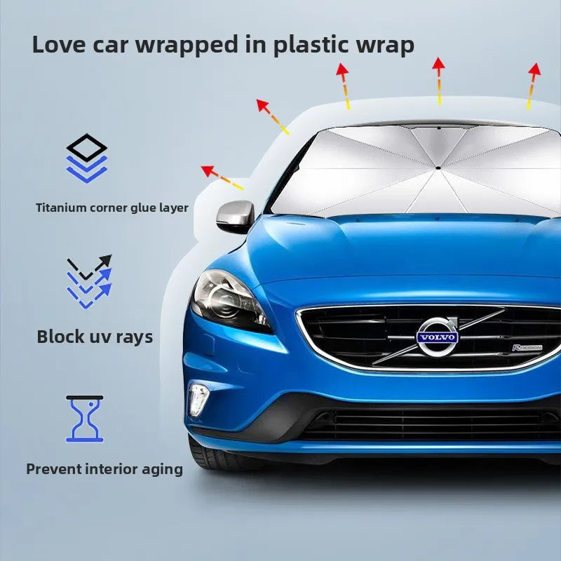 Retractable anti Uv Protection Car Umbrella Foldable Front Window Windshield Sun Shade Sunshade for Car