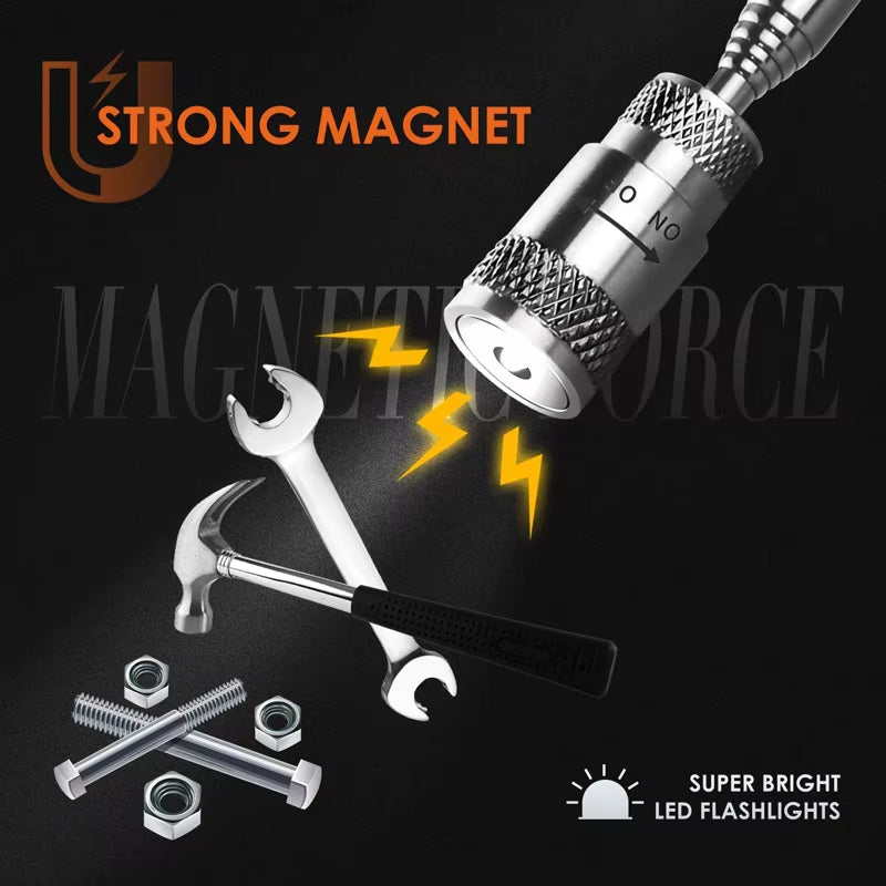 Magnetic Telescopic Pick-Up Tools Grip LED Light Adjustable Extendable Long Reach Pen Handy Tool for Picking up Screws Nuts Bolt